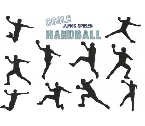 Stickserie - Handball Silhouette